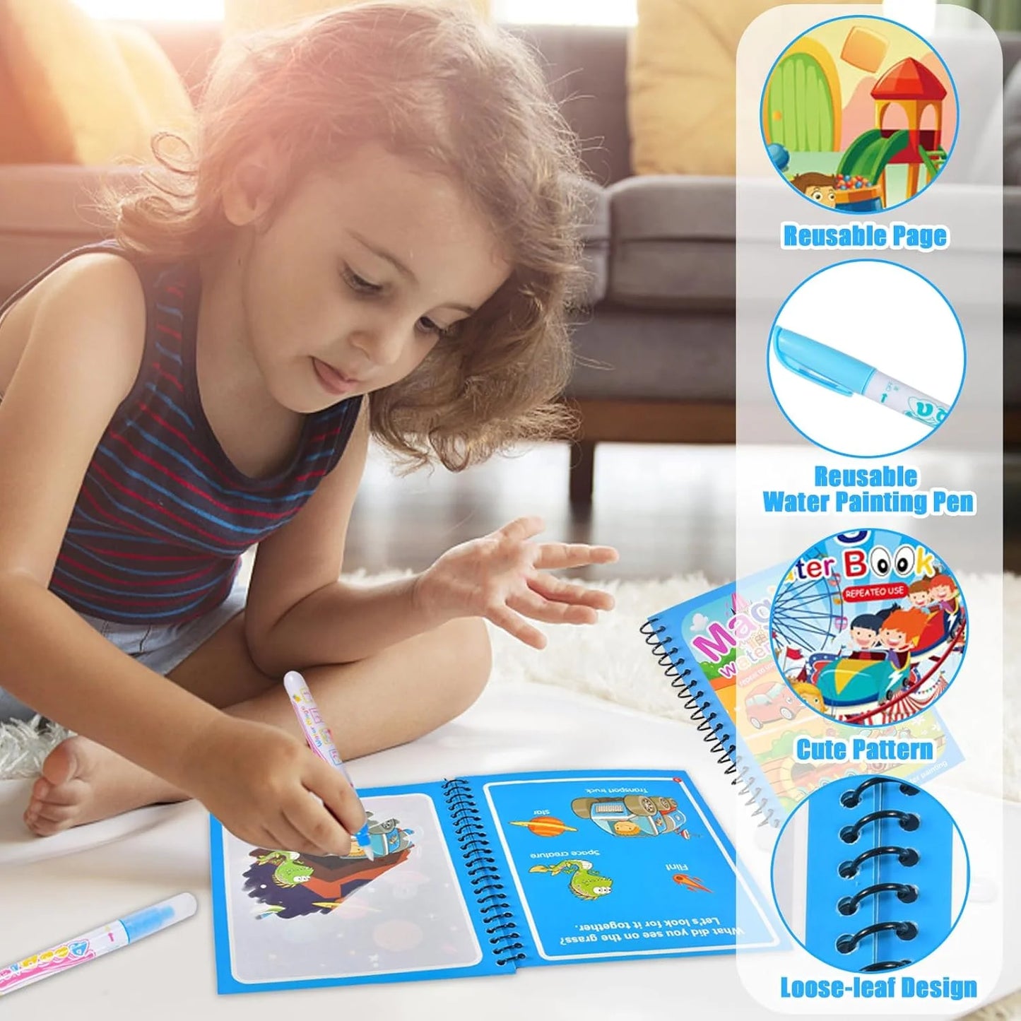 Magic Water Painting Book