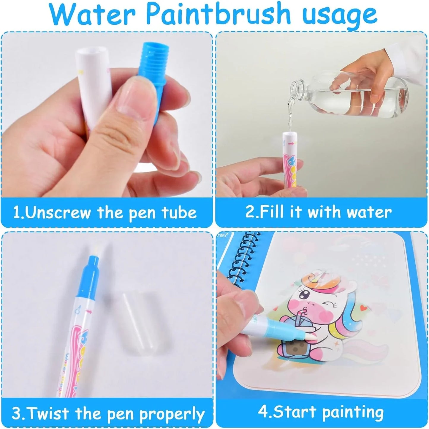 Magic Water Painting Book